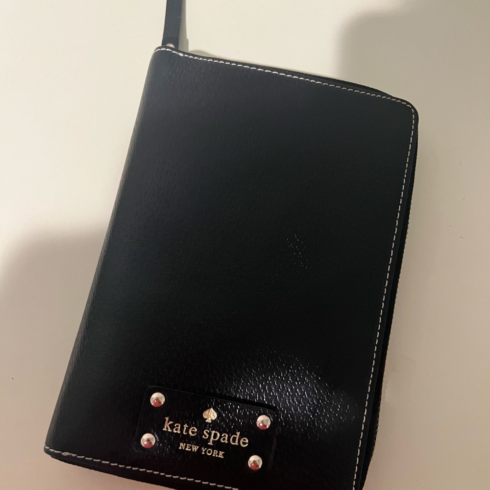 Kate Spade Black Leather planner.